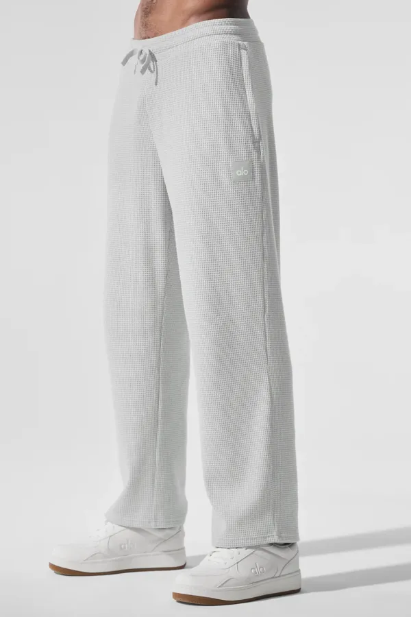 Elevate Waffle Straight Leg Pant - Athletic Heather Grey