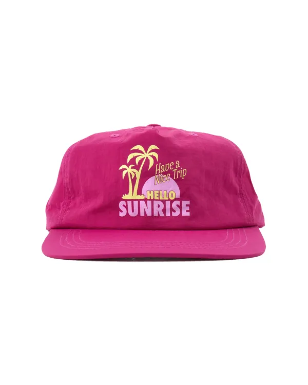 90s Palm Tree Relaxed Fit 5Panel Cap_Magenta Pink