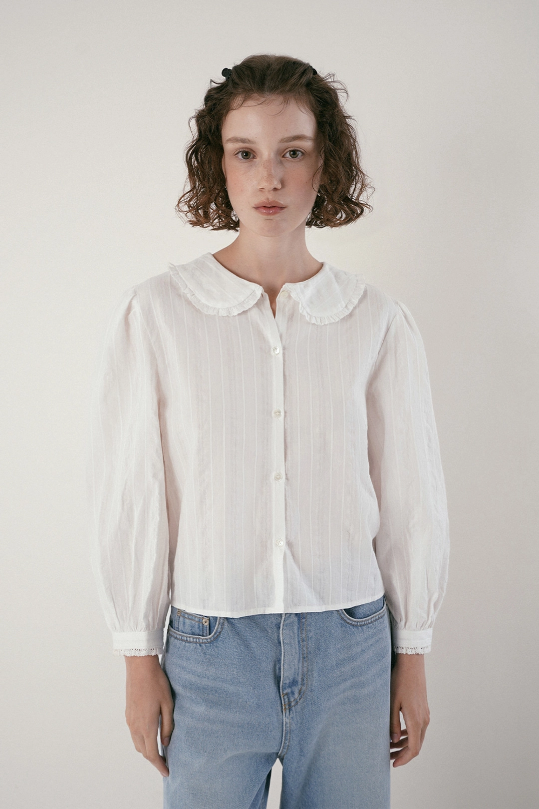 위드아웃썸머 Round collar blouse 상품 이미지 2
