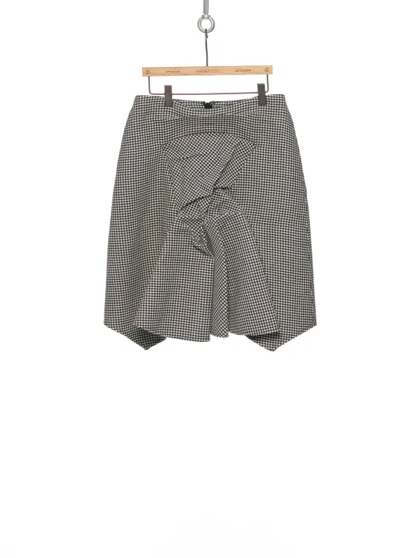 FW25 CHECK CREASE SKIRT