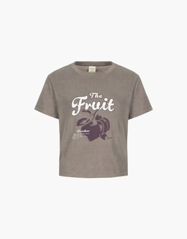 90\'s plum slim t-shirt - brown