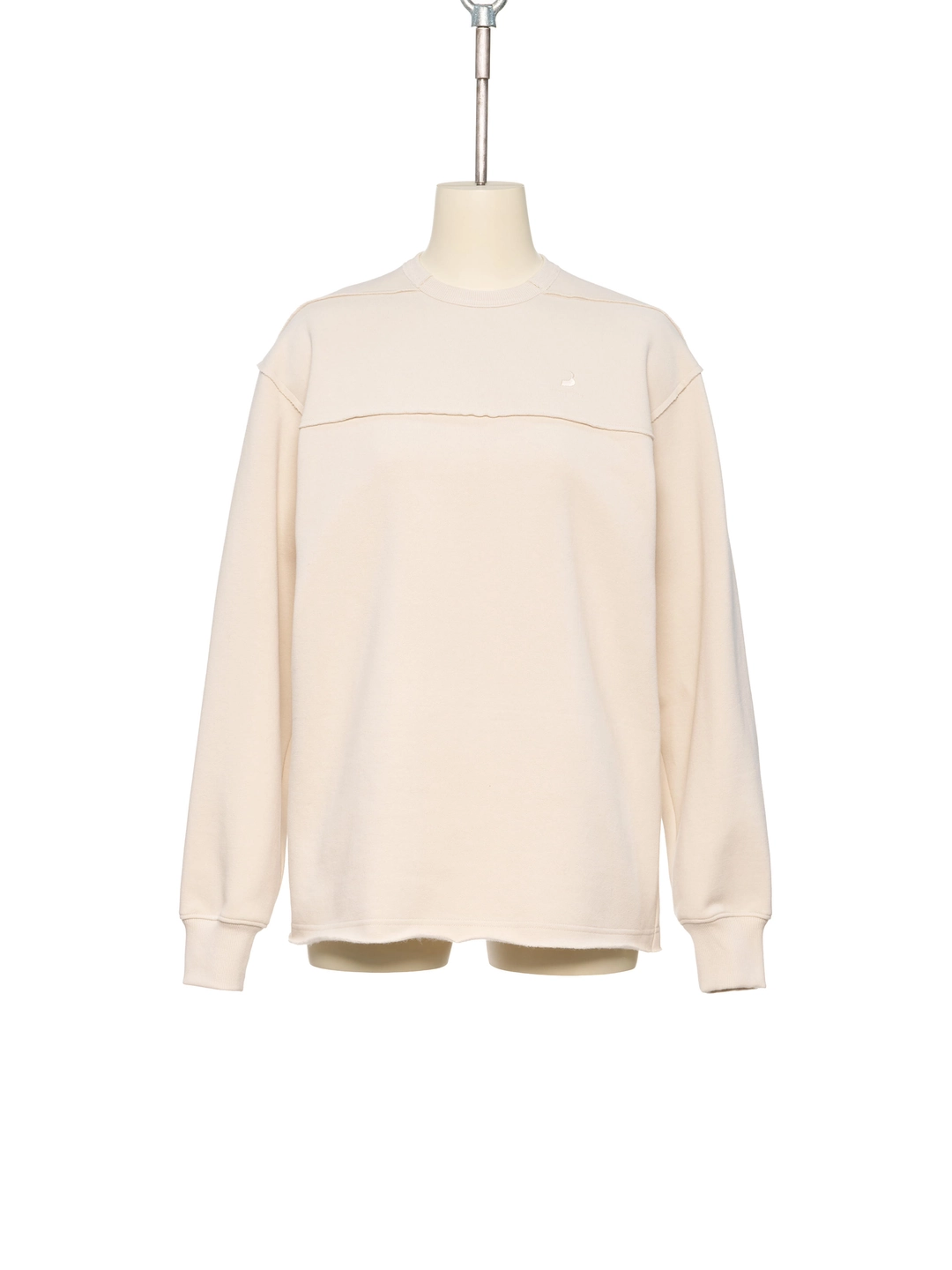 푸쉬버튼 FW26 IVORY RAW EDGE GRAPHIC SWEATSHIRT 상품 이미지 1