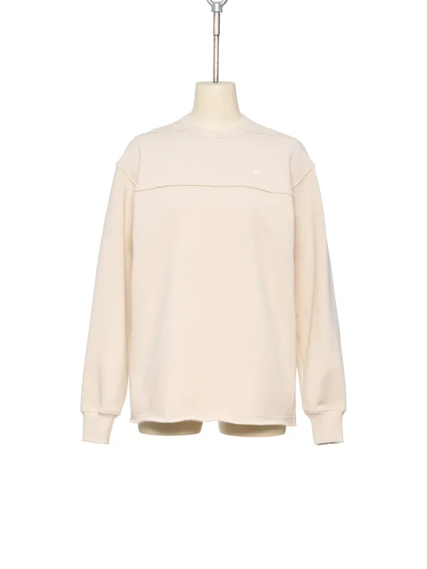 FW26 IVORY RAW EDGE GRAPHIC SWEATSHIRT