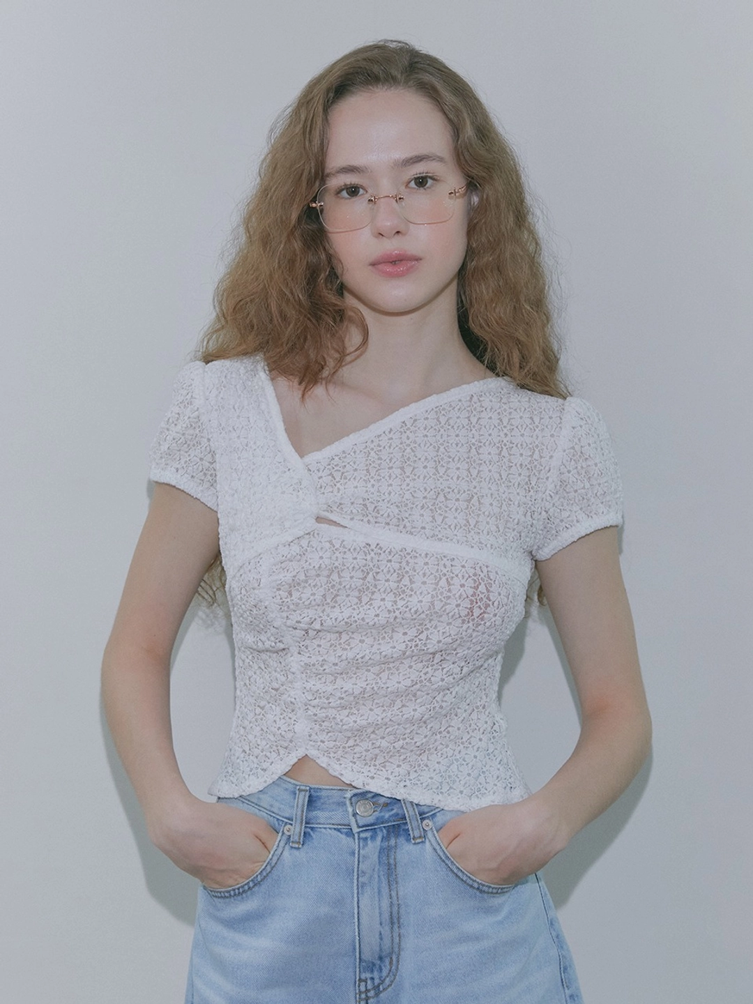 마가린핑거스 LACE DRAPE TOP (IVORY) 상품 이미지 2