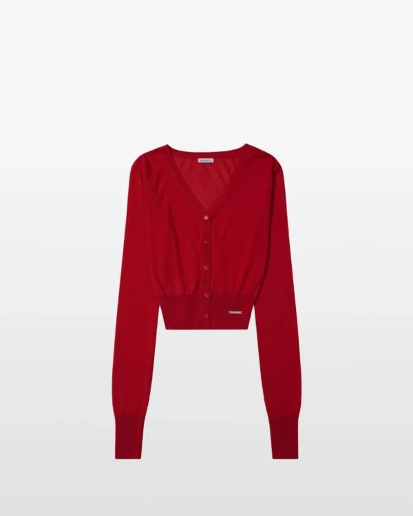 AIRY KNIT CARDIGAN (red)