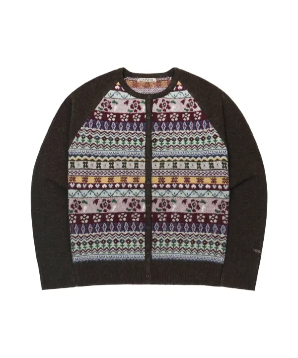 COTTAGE KNIT CARDIGAN BROWN