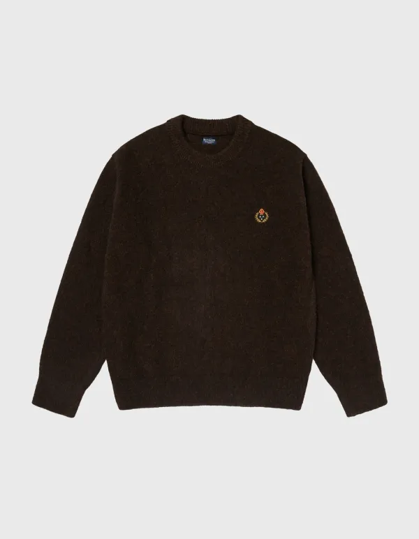 CREST SHAGGY DOG CREWNECK / Brown