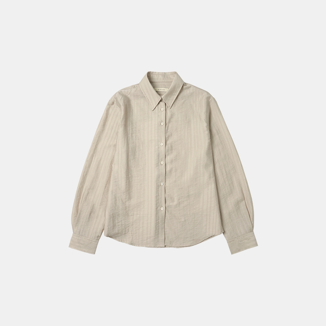 시야쥬 SITP5208 시스루 내추럴 ST 셔츠_Ash gray 상품 이미지 1