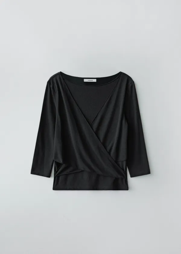 Fade 3/4 sleeve tee (black)