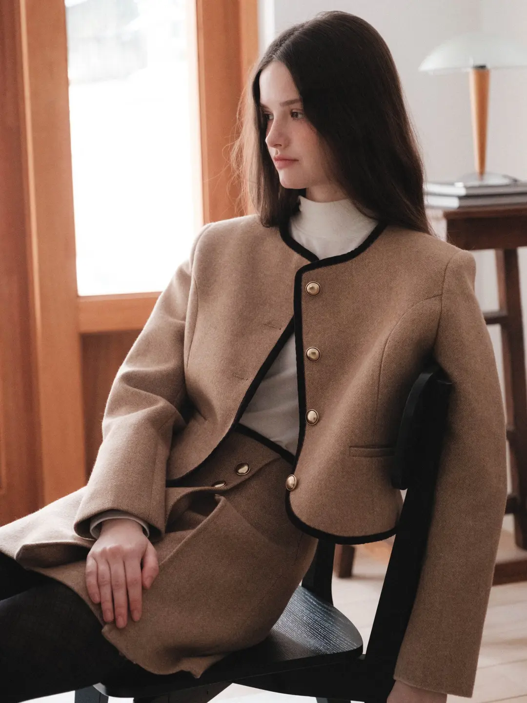 메리온 메르니 벨벳 울 스커트[BEIGE]*오늘 출발 상품 이미지 2