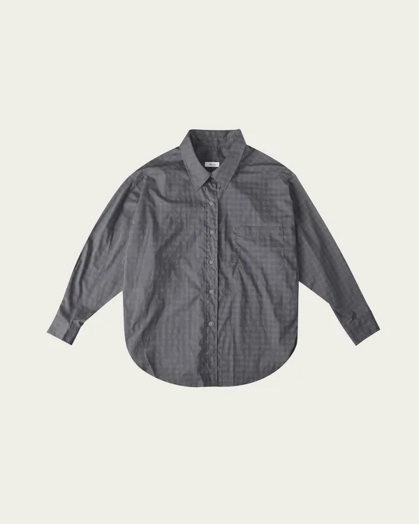 (4차) Morgan Check Shirt - Charcoal