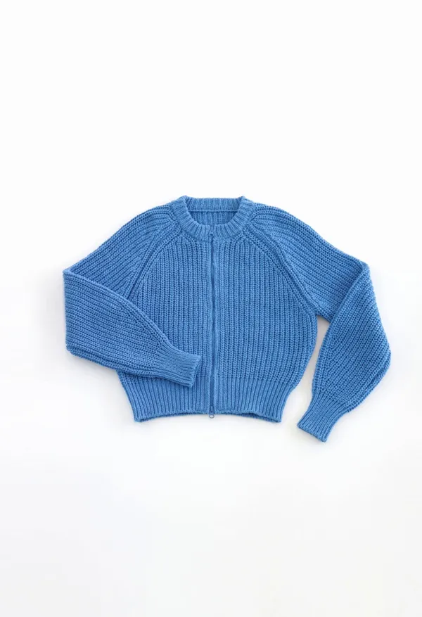 NOUS KNIT BLOUSON (WOMEN- BLUE)