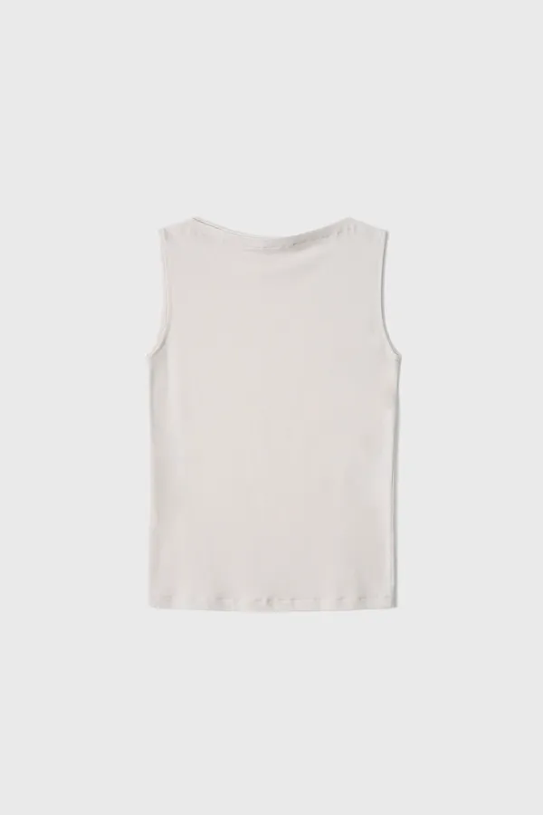 Stretch Jersey Sleeveless (White / Light Gray / Black)