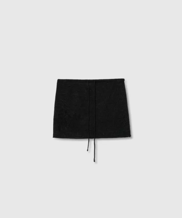 Lotus knit skirt (Black)