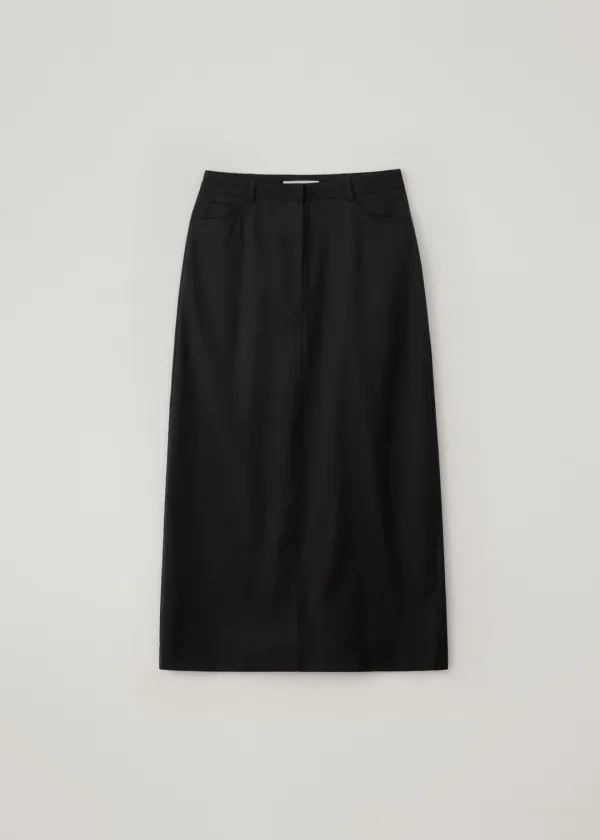 Sable column skirt (black)