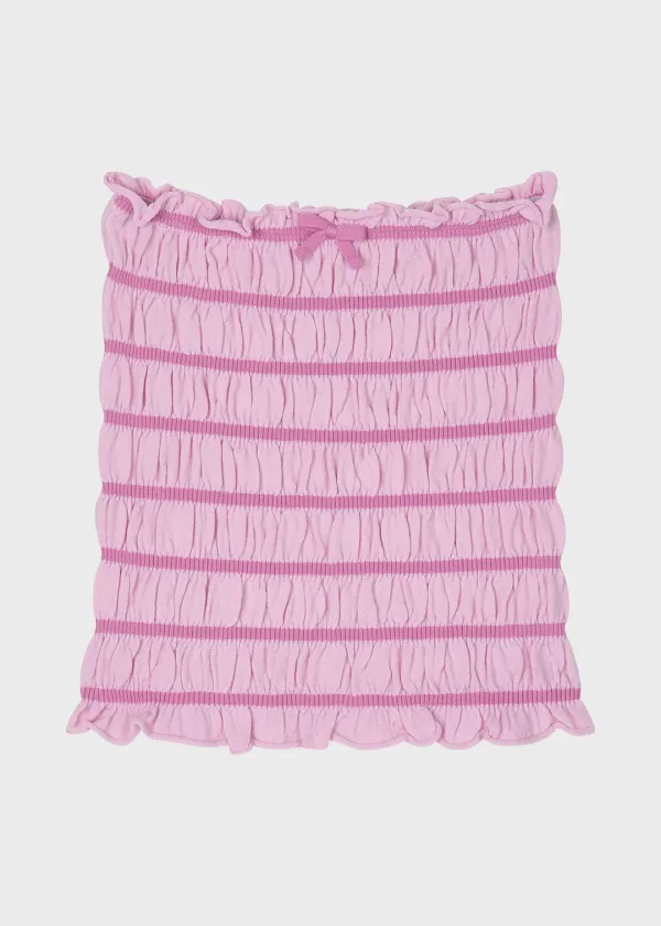Mini Bow Scrunch Tube Pink