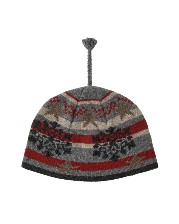 SNOW TASSEL BEANIE [GREY]