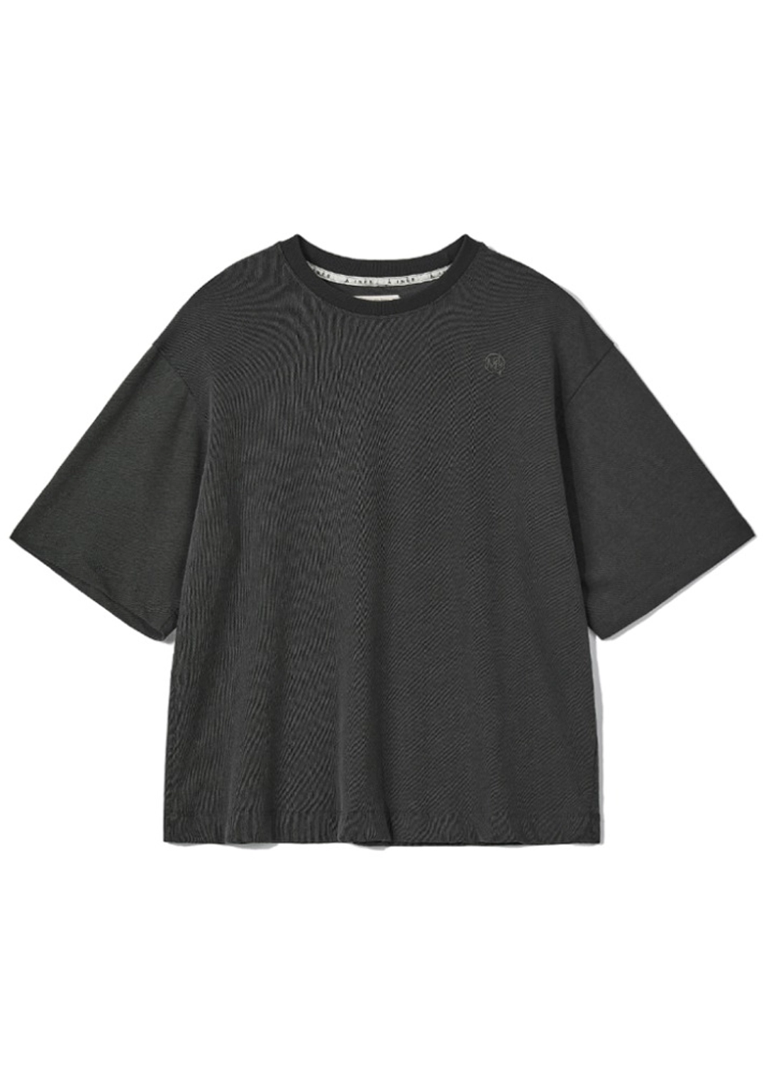 메종드이네스 OVERFIT LOGO T-SHIRT_CHARCOAL 상품 이미지 2