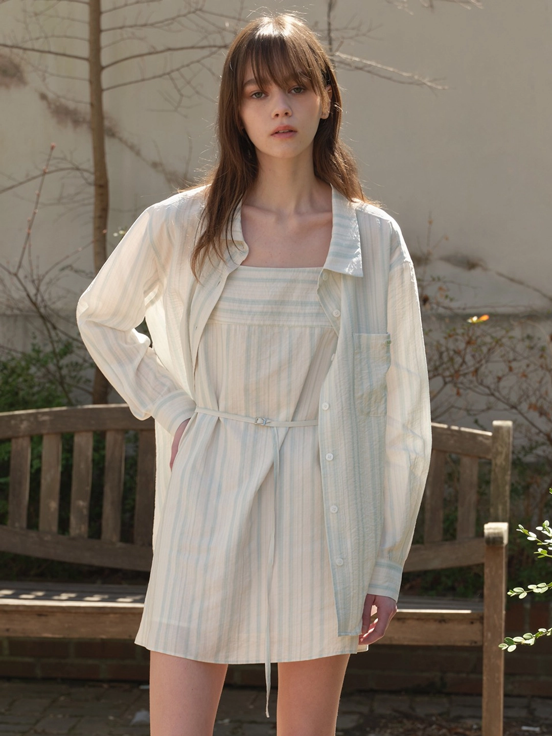 마가린핑거스 NATURAL STRIPE SHIRT (MINT) 상품 이미지 2