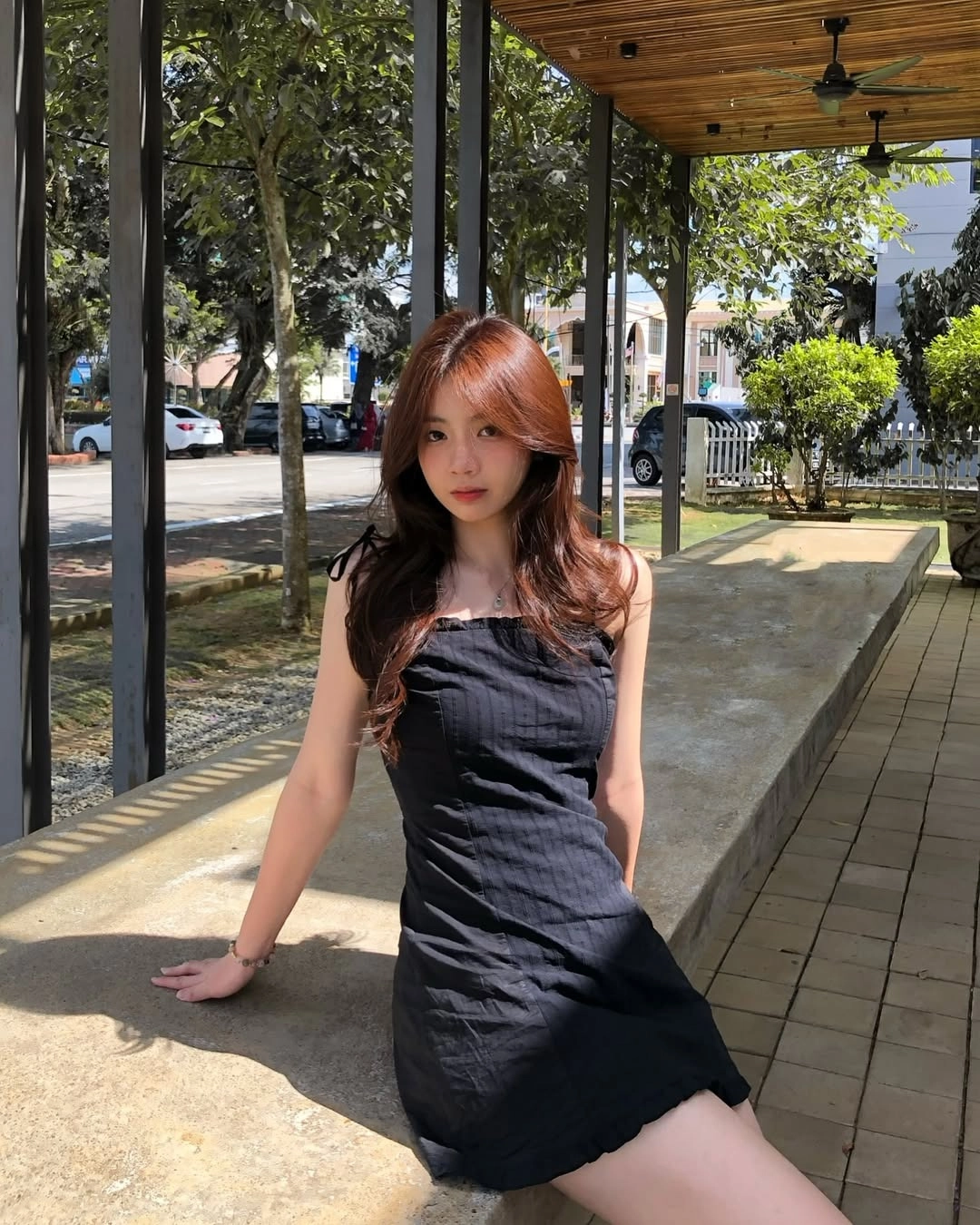 낫유어로즈 @yxinn28Lace frill mini dress (Black) 상품 이미지 1