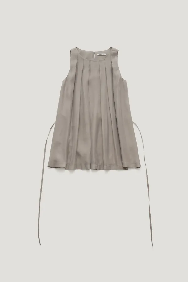 MET PIN TUCK BLOUSE_FOG GRAY / ₩148,000