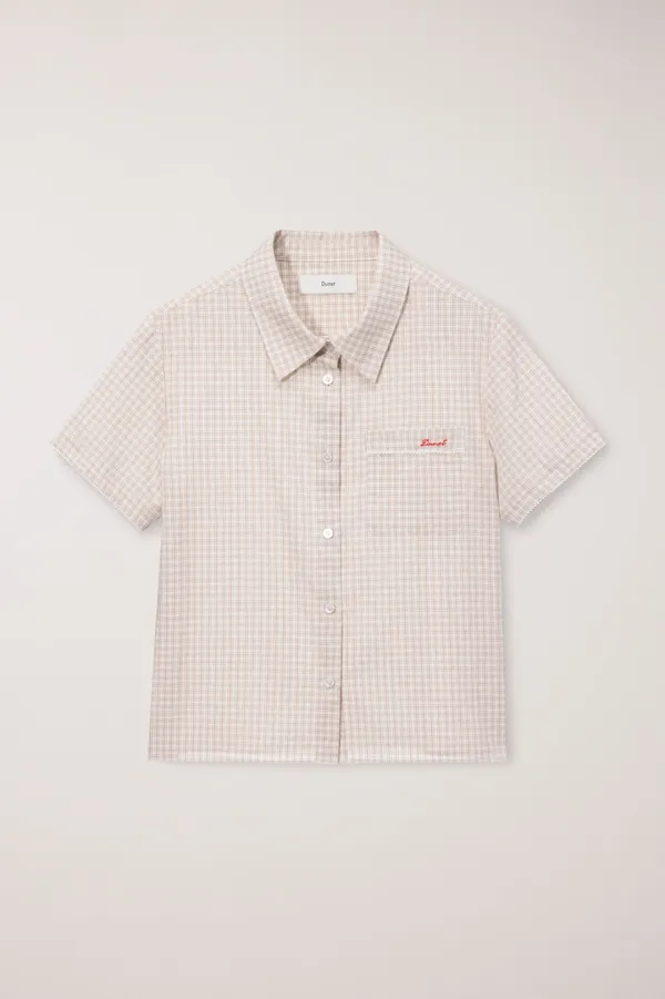 LACED CHECKED SHIRT BEIGE CHECK_UDSH6B231I2