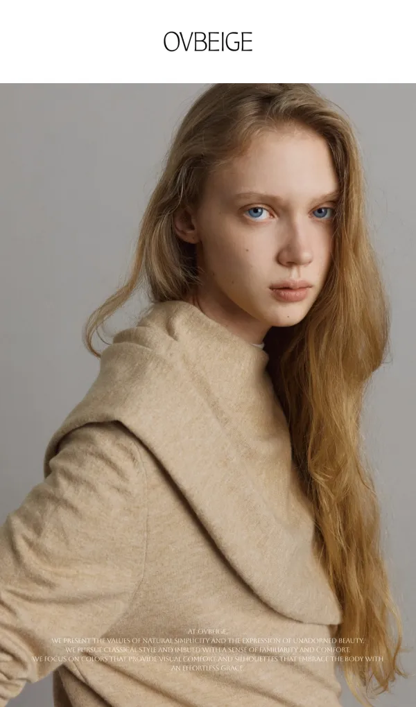 ALLURE CAPE KNIT_BEIGE