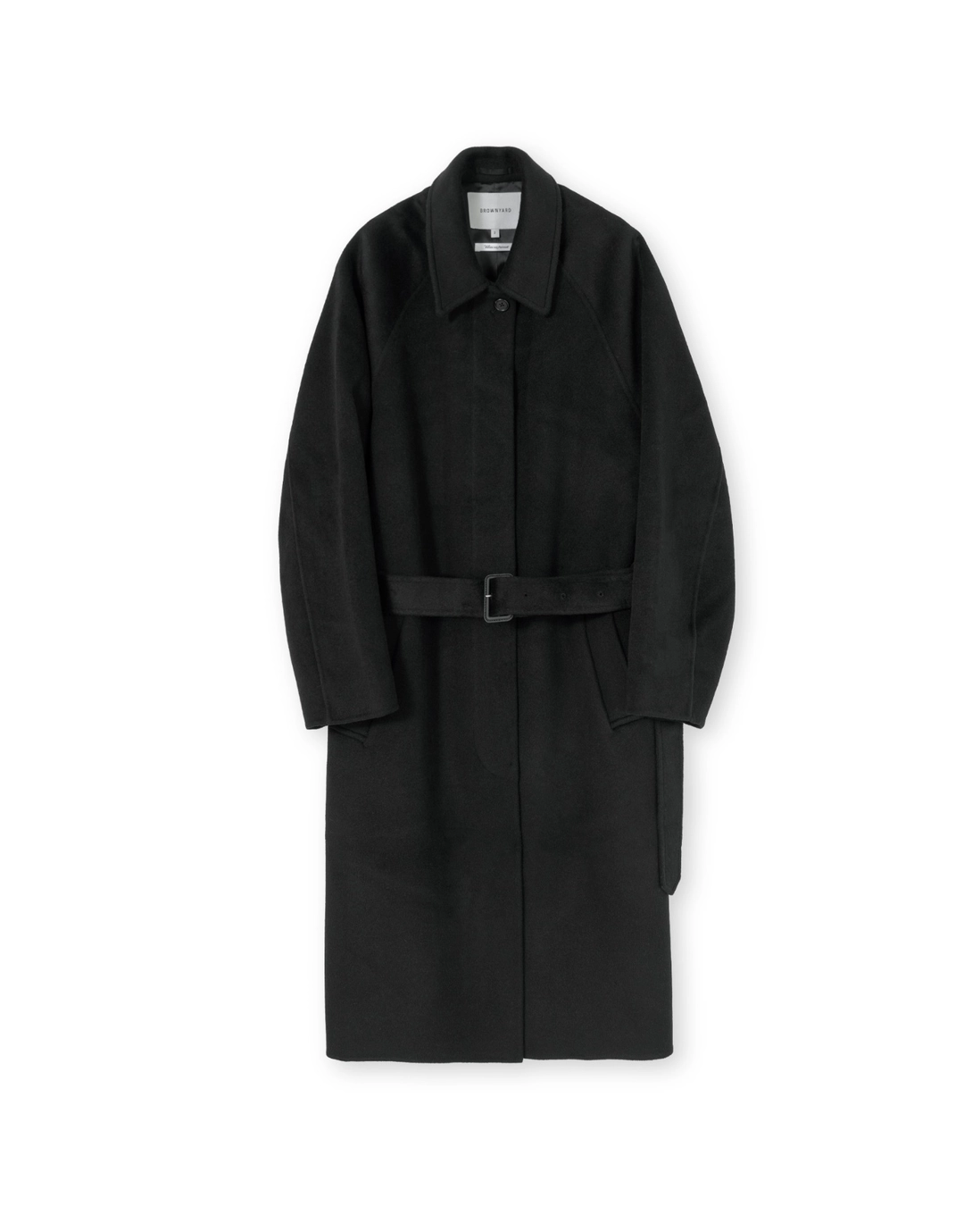 브라운야드 W Handmade Belted Coat, Black 상품 이미지 3