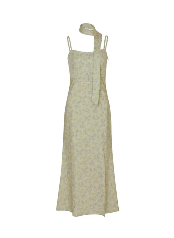 Bitter Long Dress (Scarf Set / Vintage Yellow)