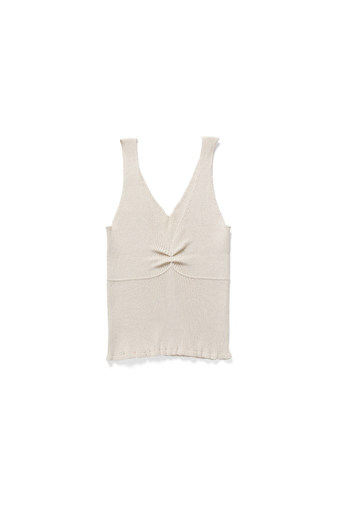 위드아웃썸머 Lily frill sleeveless knit_ivory 상품 이미지 1