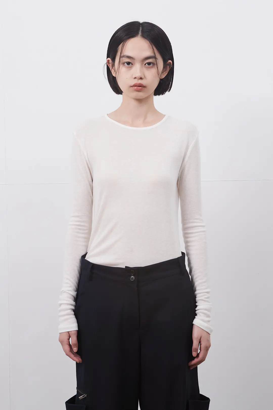 오헤시오 BASIC LONG T-SHIRT, IVORY 상품 이미지 2