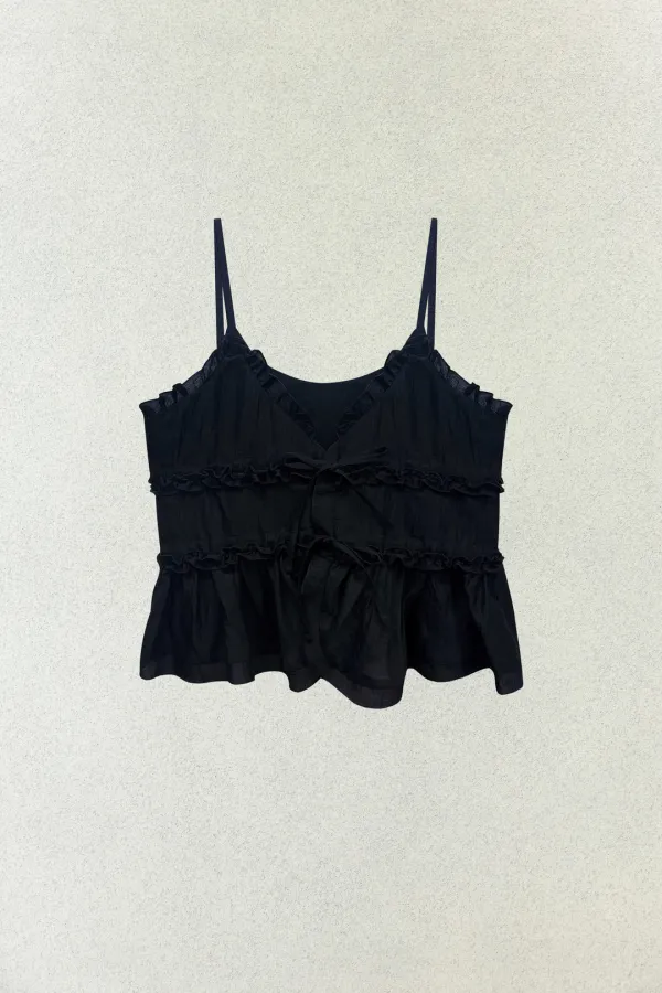 GENIE SLEEVELESS TOP / BLACK