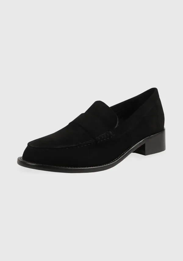 Tove Suede Loafer Black