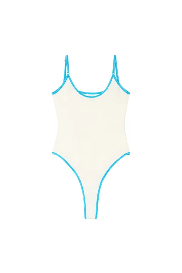 DEEP ROUND NECK LACE BODYSUIT (IVORY)