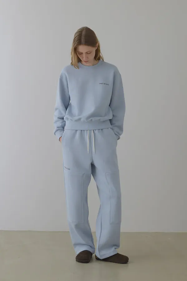 fog wide sweat pants_soft blue
