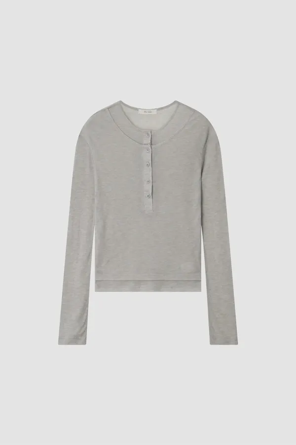 [2nd] Layered Long Sleeve T_Light gray