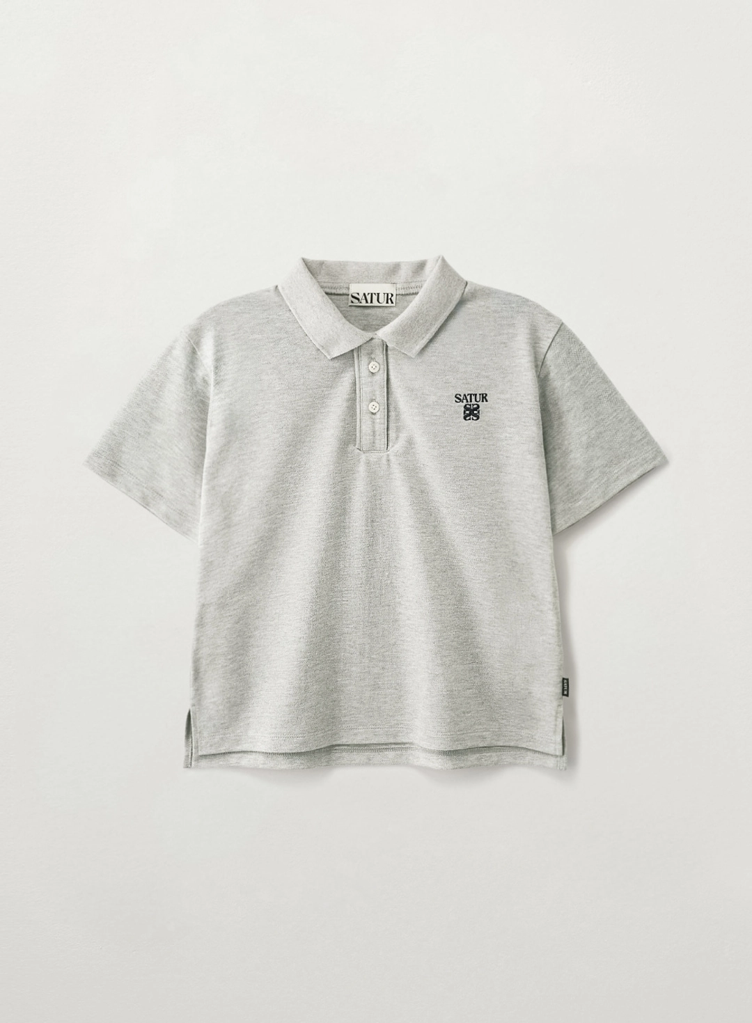 세터 (W) Loren Pique Polo T-Shirt - Melange Gray 상품 이미지 1