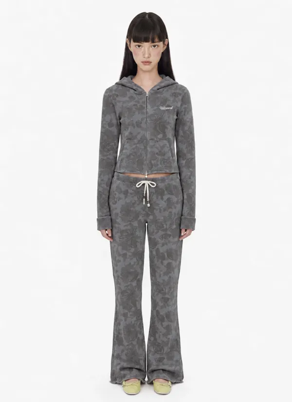 LILY WESTERN ZIP HOODIE (CHARCOAL)