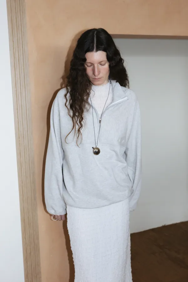 Half Zip Sweatshirt (Melange Gray)
