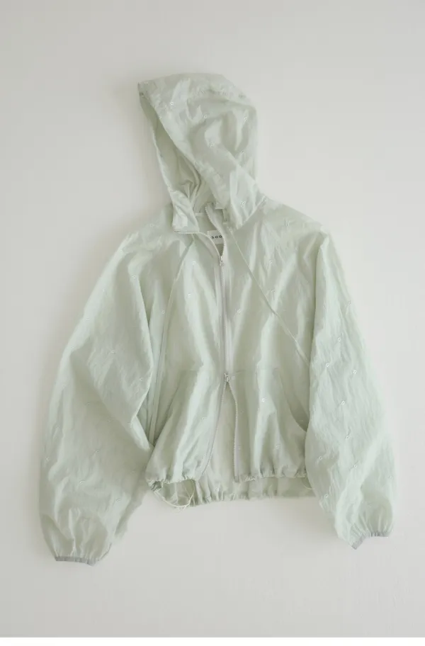 Dot Windbreaker Sage