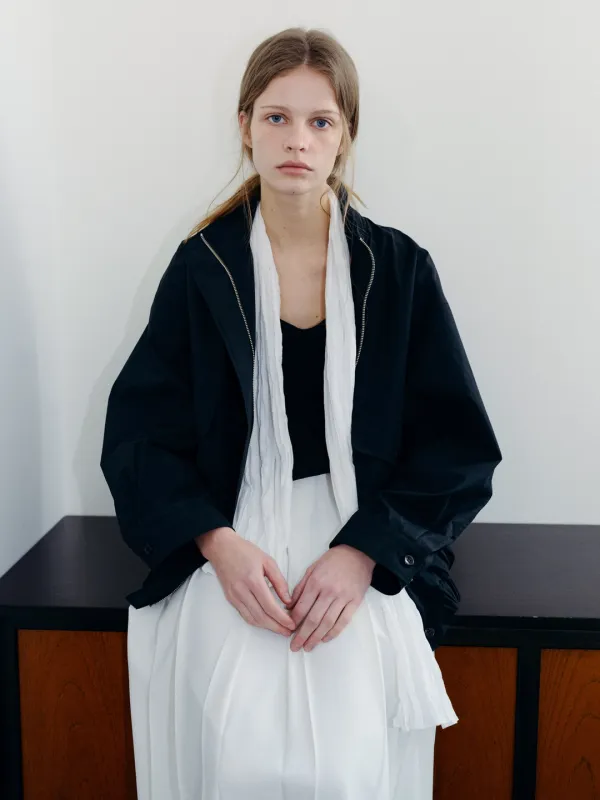Pleated Scarf(White)