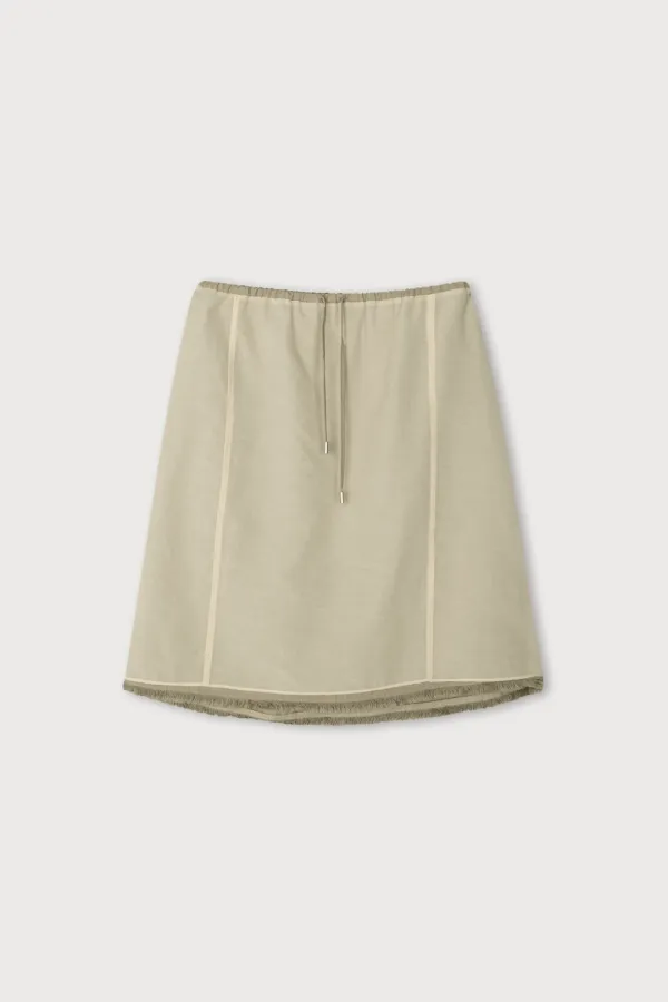 LACE HEM STRING SKIRT