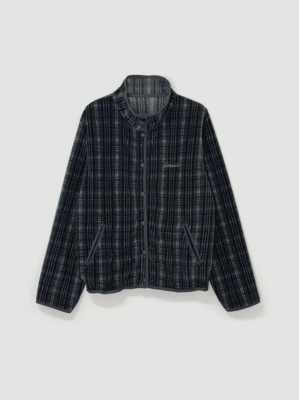 Check fleece jacket (차콜)