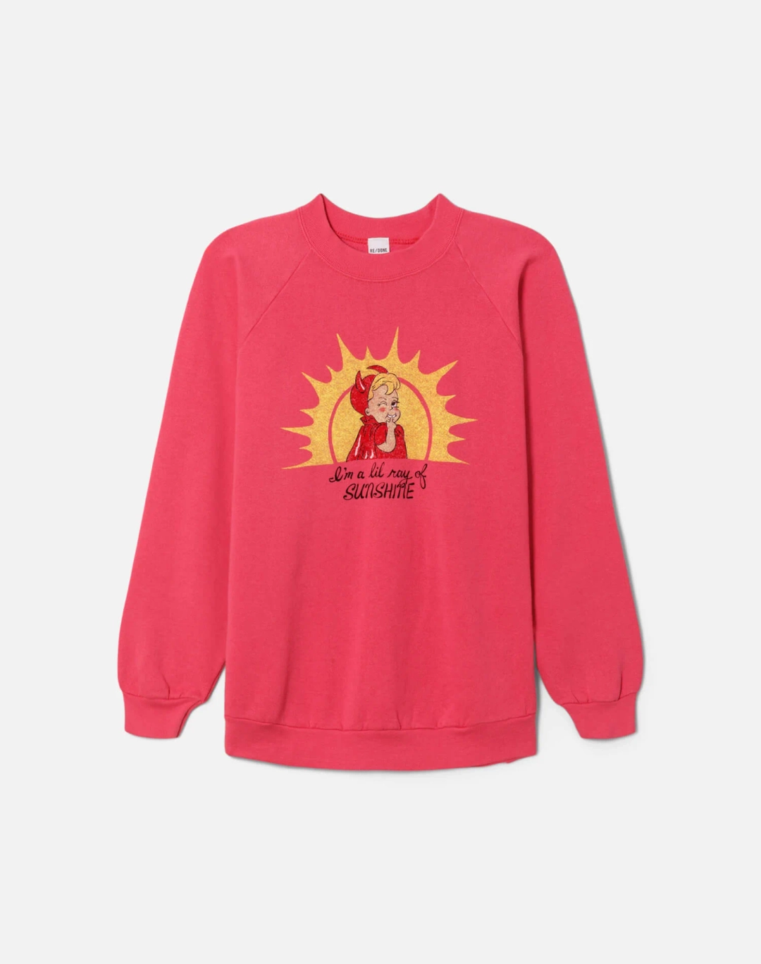 리던 Upcycled "Ray of Sunshine" Sweatshirt - Pink 상품 이미지 1