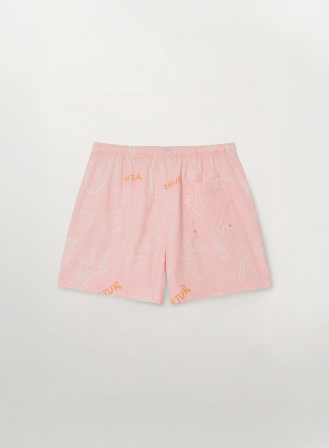 세터 (W) Hand Drawing Graphic Swim Shorts - Pink 상품 이미지 2