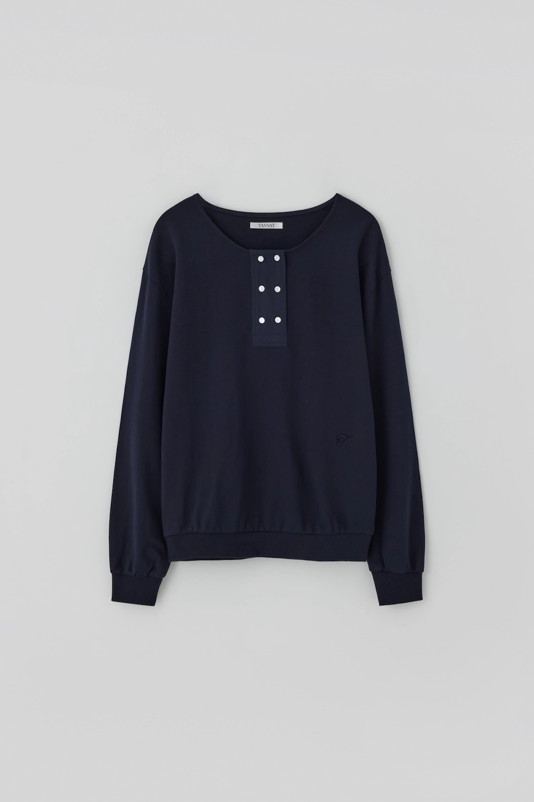 타낫 T/T Button henley sweatshirt (navy) 상품 이미지 1