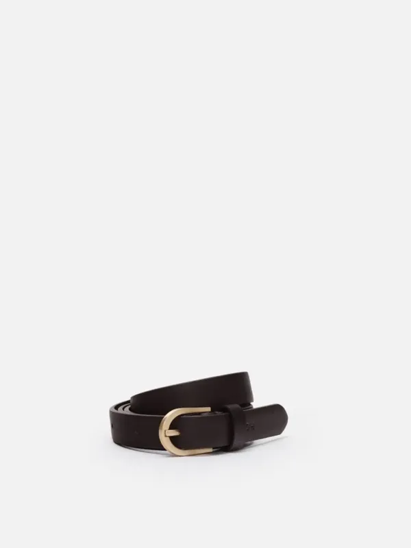 Small Around belt Umber with Gold buckle