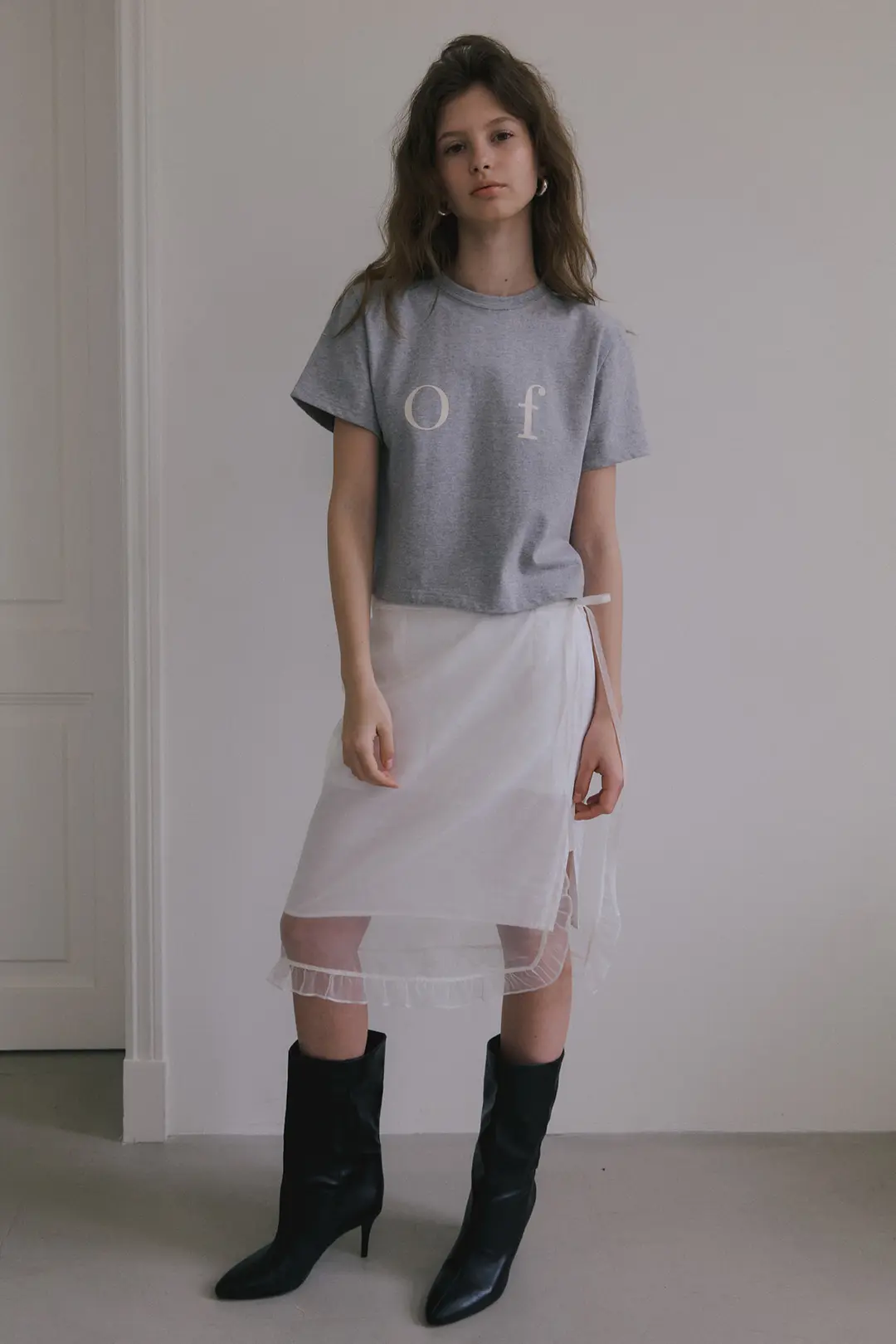 오버듀플레어 SHEER LAYERED WRAP SKIRT_WHITE 상품 이미지 2