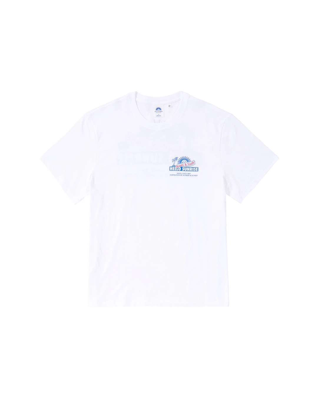헬로선라이즈 B&Y X HS Ribbon Logo T-Shirt_White 상품 이미지 1