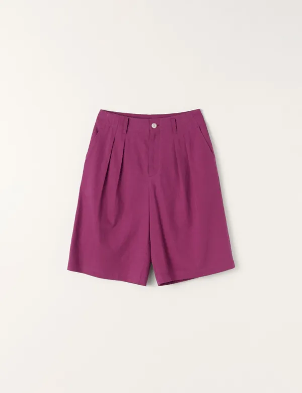 Henri Linen Shorts (Purple)